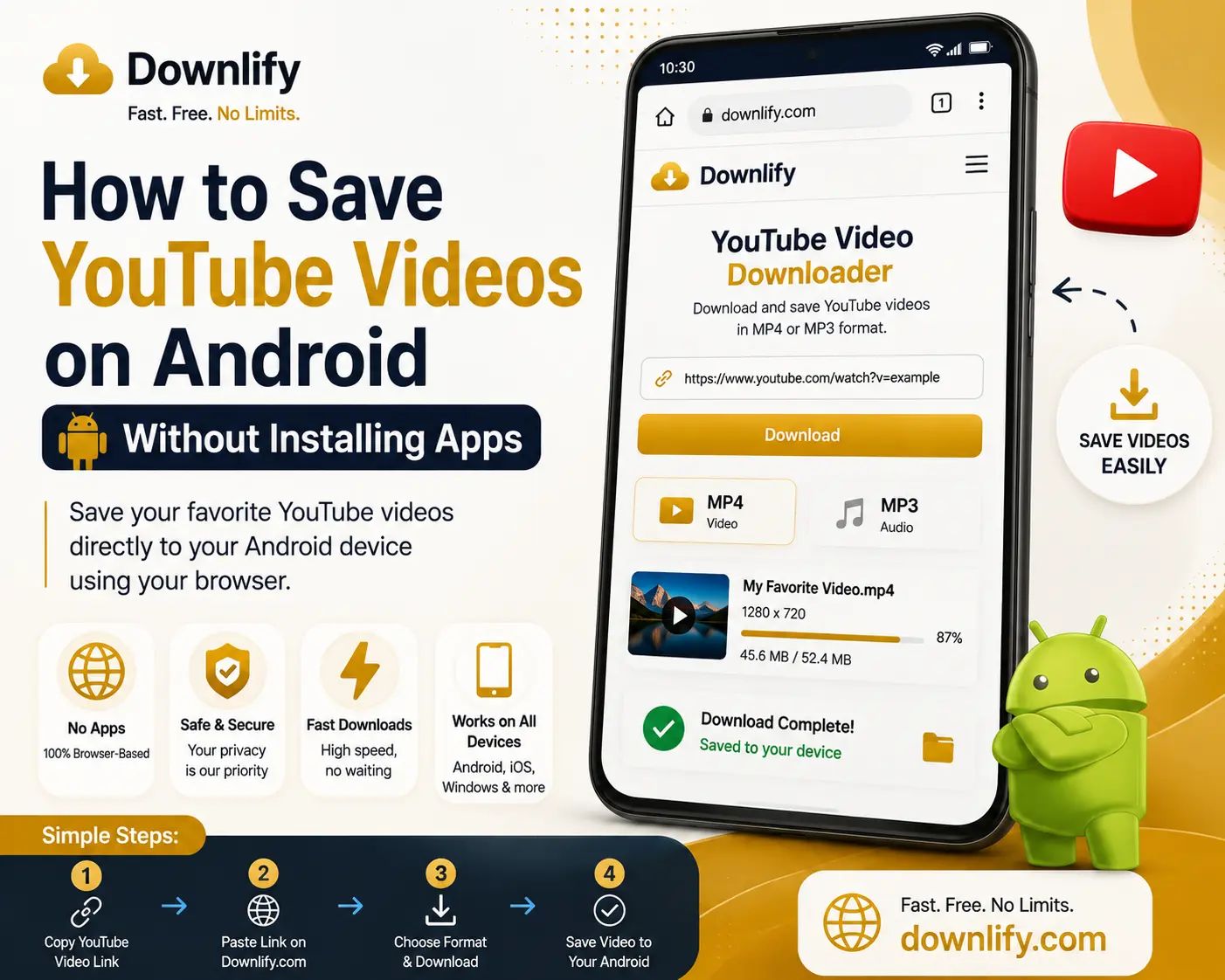 How to Save YouTube Videos on Android Without Installing Apps