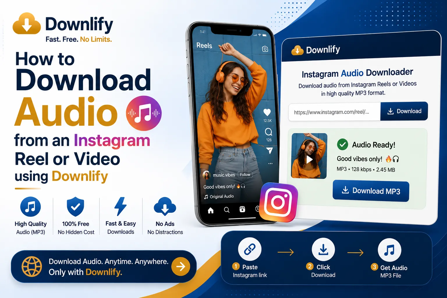 How to Download Audio from an Instagram Reel or Video using Downlify